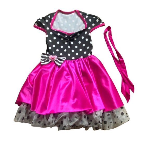 Curtain Call Child's Dance Cotume/Tap/Jazz Costume-Pink/Black-Medium-GUC - Picture 1 of 8